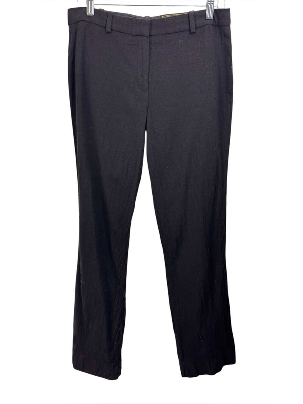 Brooks Brothers Loro Piana Size 6 Black Stretch Wool Crepe Pants Business Career